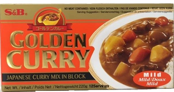 Golden Curry Mild Amakuchi 220g von S&B, japanische Curry Würfel