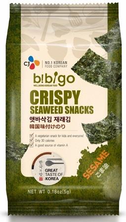 Bibigo Crispy Seaweed Snack mit Sesamöl 15g von CJ