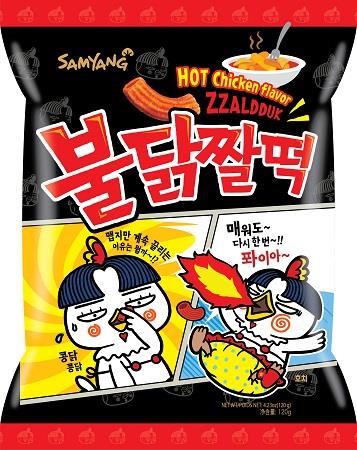 Hot Chicken Flavor Zzal Dduck Snack 120g von Samyang